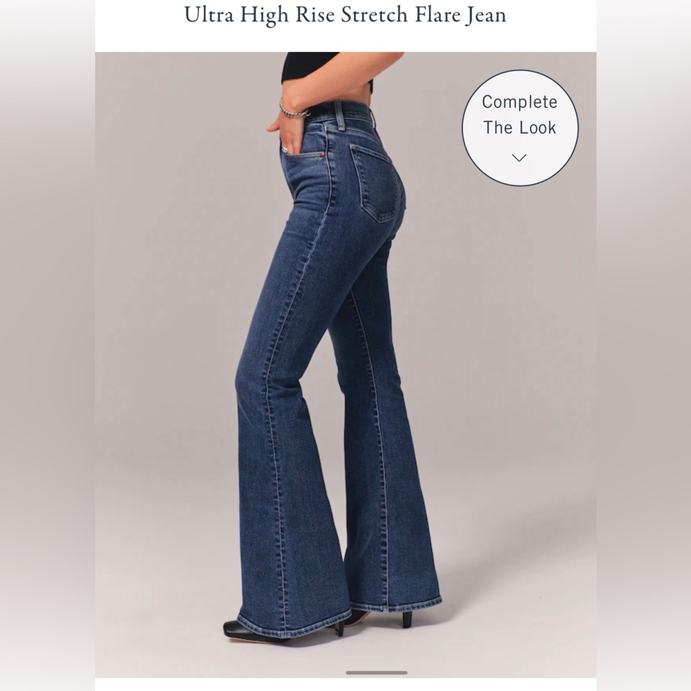 Abercrombie & Fitch ultra high-rise stretch flare jeans. Size 24 SHORT worn ONCE